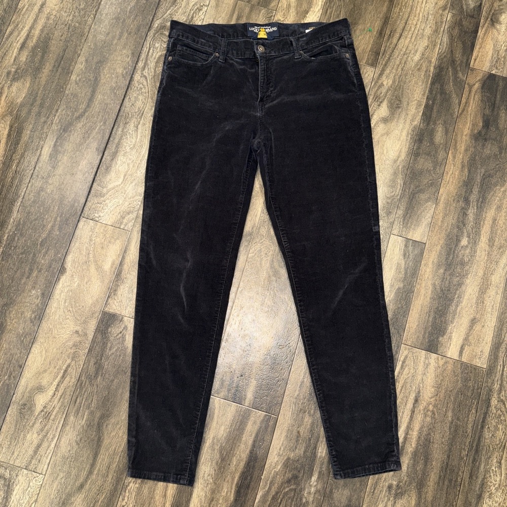 Lucky Brand Sofia Skinny Corduroy Jeans Dark Blue Women's Size 10/30